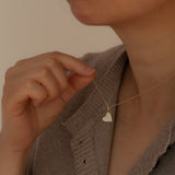 Dangling Diamond Heart Pendant Necklace