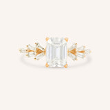 Dawnsky Emerald Cut Diamond Engagement Ring