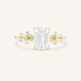 Dawnsky Emerald Cut Diamond Engagement Ring