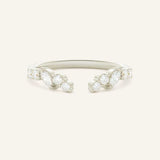 Round and Marquise Open Diamond Stack Ring