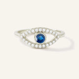 Evil Eye Sapphire Diamond Ring