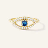 Evil Eye Sapphire Diamond Ring