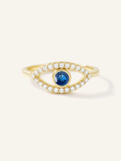 Evil Eye Sapphire Diamond Ring