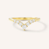 Sundown Graduated V Diamond Wedding Ring