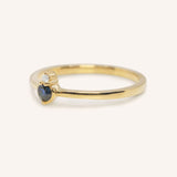 Mayers Post Blue Sapphire Diamond Accented Ring