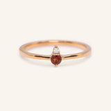 Mayers Post Garnet Diamond Accented Ring