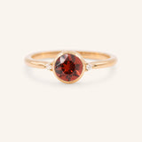 Templa Round Garnet and Diamond Ring