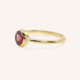 Templa Round Garnet and Diamond Ring