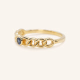 Buco Blue Sapphire Curb Chain Ring