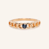 Buco Blue Sapphire Curb Chain Ring