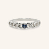 Buco Blue Sapphire Curb Chain Ring