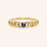 Buco Blue Sapphire Curb Chain Ring
