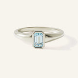 Ruthie Aquamarine Bezel Ring