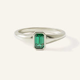 Ruthie Emerald Bezel Ring