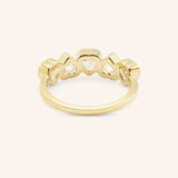 Amara Five-Stone Diamond Heart Ring