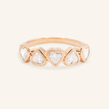 Amara Five-Stone Diamond Heart Ring