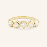 Amara Five-Stone Diamond Heart Ring