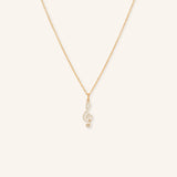 Petite Treble Clef Diamond Necklace