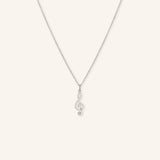 Petite Treble Clef Diamond Necklace