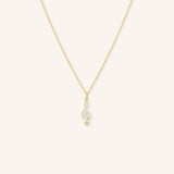 Petite Treble Clef Diamond Necklace