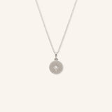 Diamond Starburst Disc Necklace