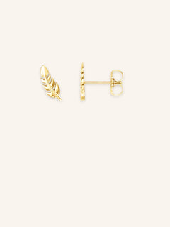 Ash Leaf Stud Earrings