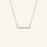 8-stone Diamond Bar Necklace - 0.25CTW