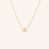 Round Diamond Geometric Necklace
