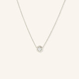 Round Diamond Geometric Necklace