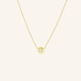 Round Diamond Geometric Necklace