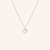 Scattered Circle Diamond Pendant Necklace