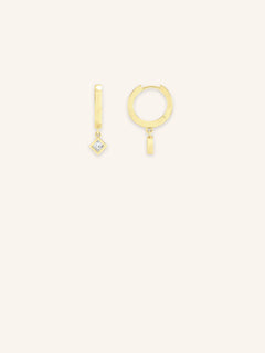 Alaric Square Diamond Hoop Earrings
