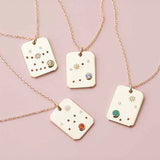 Pisces Constellation Tag Necklace