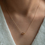 Diamond Interlocking Circle Necklace