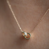 Diamond Interlocking Circle Necklace