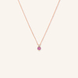 Mayers Post Pink Sapphire Diamond Necklace
