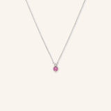 Mayers Post Pink Sapphire Diamond Necklace