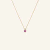 Mayers Post Pink Sapphire Diamond Necklace