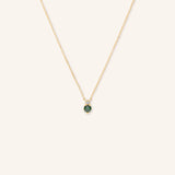 Mayers Post Green Sapphire Diamond Necklace
