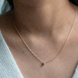 Mayers Post Green Sapphire Diamond Necklace
