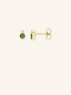 Mayers Post Green Sapphire Diamond Earrings