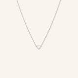 Petite Heart Bezel Set Necklace