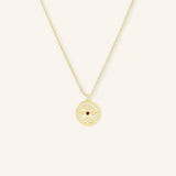 Auster Garnet Compass Necklace