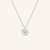 Auster Green Garnet Compass Necklace