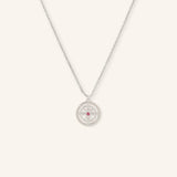 Auster Rhodolite Garnet Compass Necklace