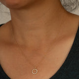 Diamond Circle Pendant Necklace