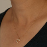 Diamond Circle Pendant Necklace