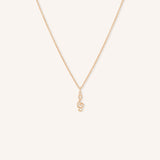 Petite Treble Clef Necklace
