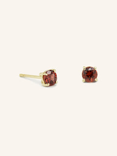 Perfect Autumn Garnet Stud Earrings