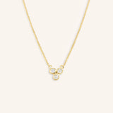 Paper Moon White Sapphire Trio Necklace
